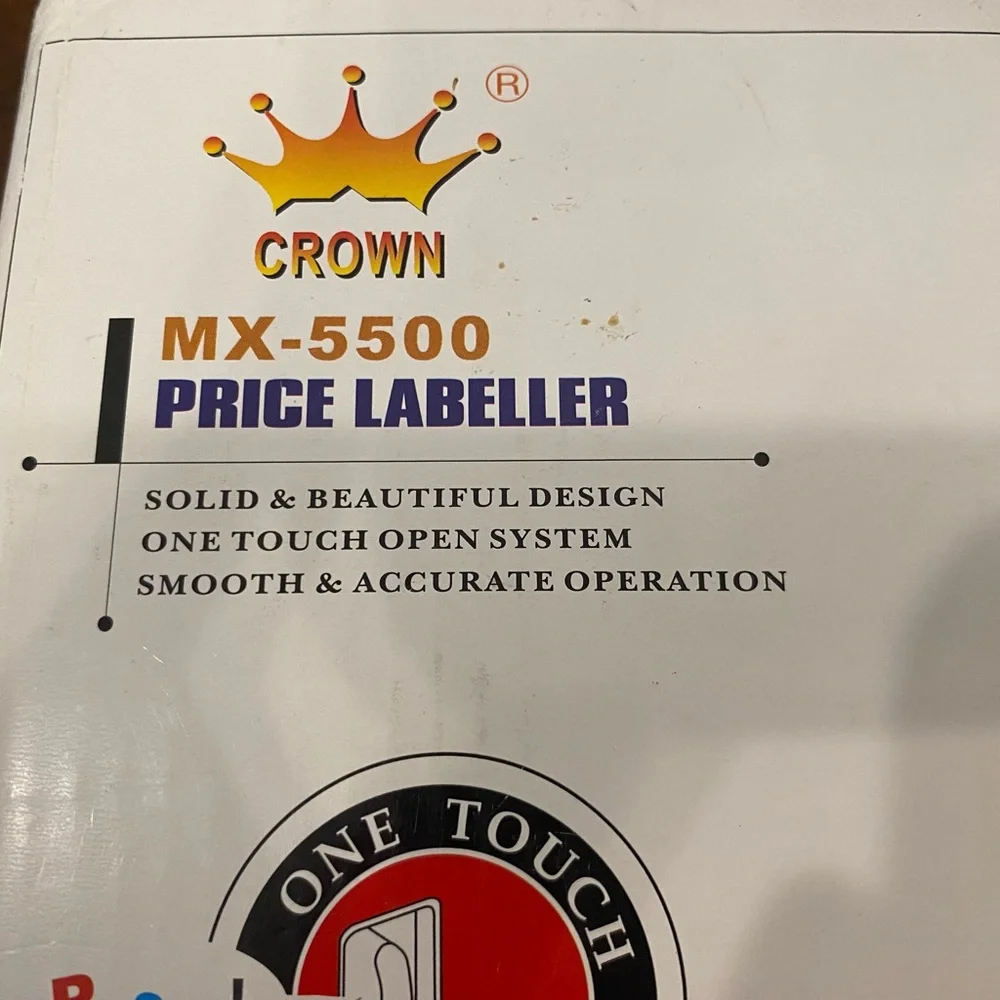 MX-5500 8 Digits Price Tag Gun Labeler Labeller (Includes Labels/Ink 1st Run)